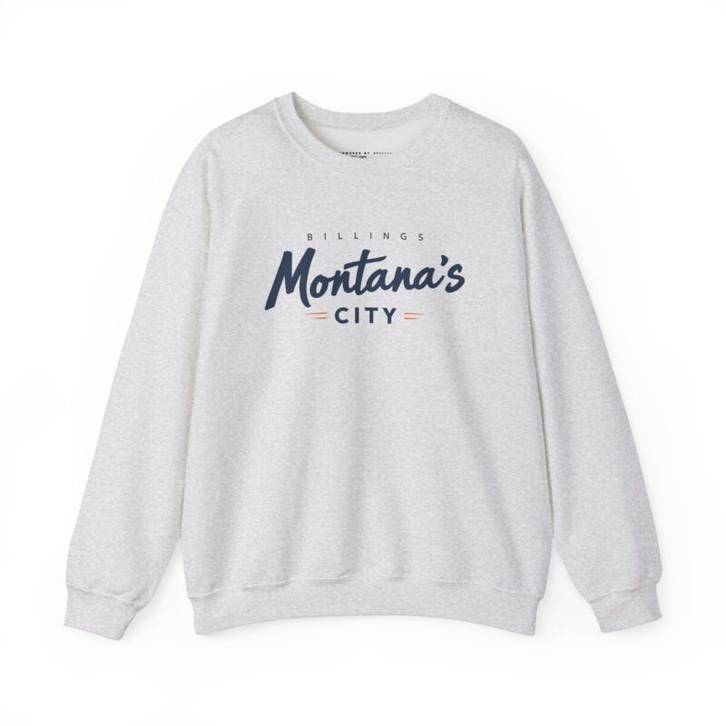 Gray sweatshirt with 'Montana's City' text design.